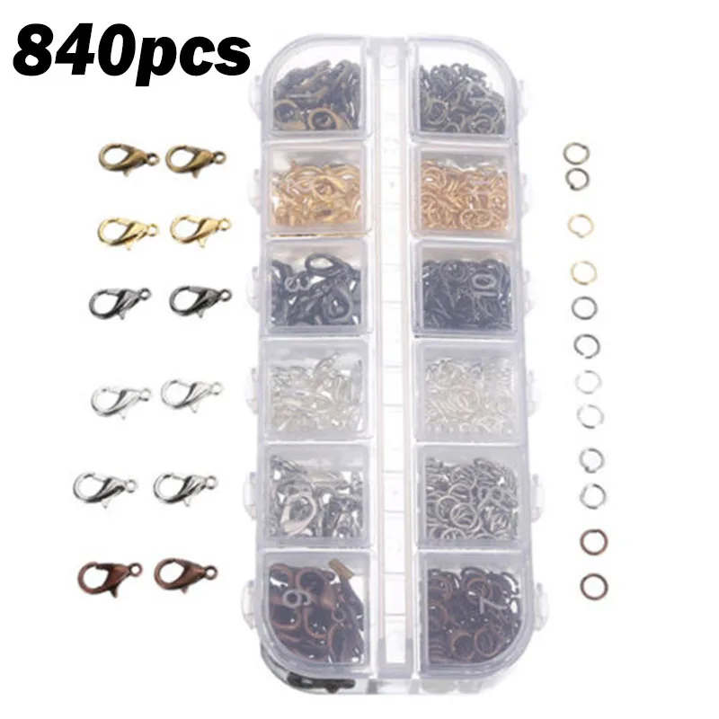 6 Colors Lobster Clasps Hooks DIY Making Jewelry Findings Metal Jump Rings Tool | Дом и сад