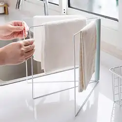 Adeeing кухня вертикальный складной регулируемая вешалка для полотенец один стержень гвоздь-бесплатно тканевые салфетки вешалка