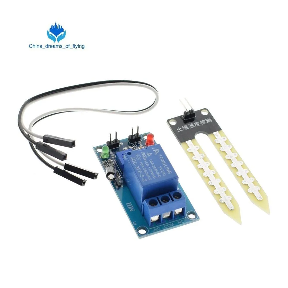 

TZT 1PCS NEW DC 5V 12V soil moisture sensor relay control module Automatic watering of the humidity starting switch for aduino