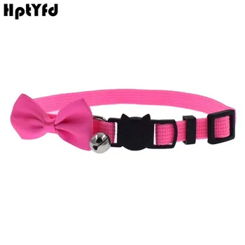 

Princess Cat Puppy Collar Small Little Dog Necklace Nylon Kitten Bow Tie Break Away Safety Doggy Collars with Bell (7 Color)