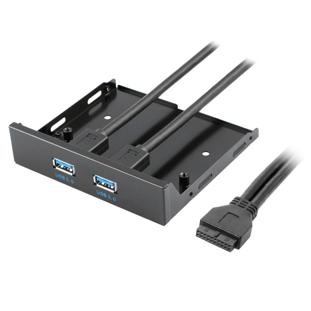 

CYDZ 3.5" PC Computer Case Front Panel 2-Port USB 3.0 Floppy Drive Bay with Holder for 2.5 "HDD SSD