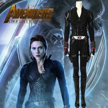 

Avengers Endgame 4 Black Widow Costume Natalia Alianovna Romanova Natasha Romanoff Cosplay Adult Full Set Boots Halloween Women