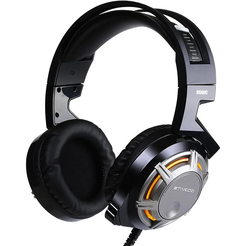 

G926 Glowing Headphone USB LED Wired Gaming Headphone Headset Gamer PC Computer Stereo Surround with Microphone Earphone