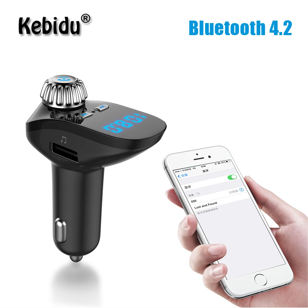 Kebidu Dual USB Автомобильное зарядное устройство передатчик беспроводной Bluetooth Музыка Аудио MP3 плеер FM модулятор Handsfree Вызов поддержка TF