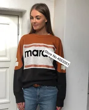 Newest Women Letter Flocking SweaterShirt With Long Sleeves & O Neck – Ladies/Female 2018 New Letter Pullovers Sweatshirts