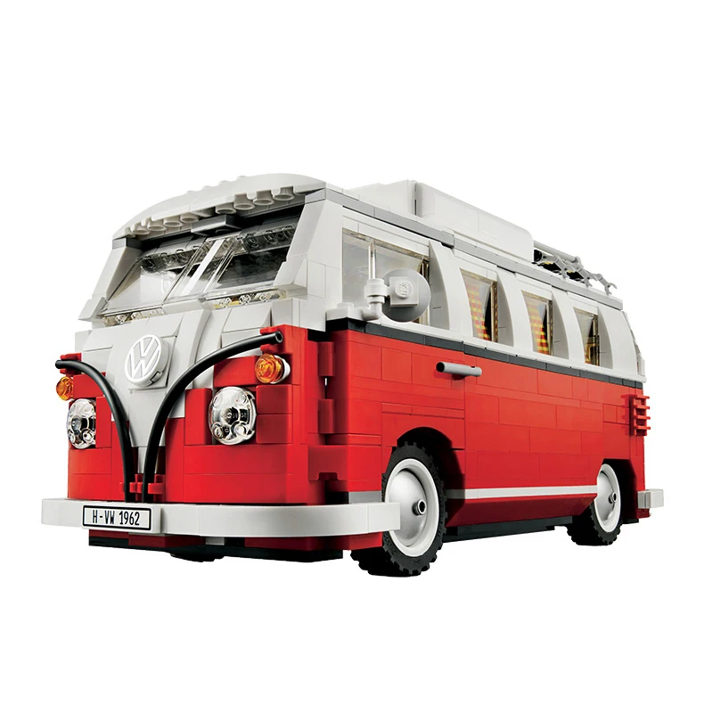 

YILE 006 21001 the T1 Camper Van Model Building Blocks kits Compatible with lego 10220 Technic car Toys