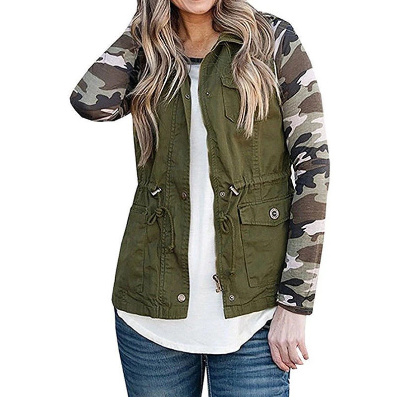 Chaleco verde militar sin mangas para mujer, chaqueta cálida a la moda, para otoño e invierno, novedad|Chalecos chalecos| - AliExpress
