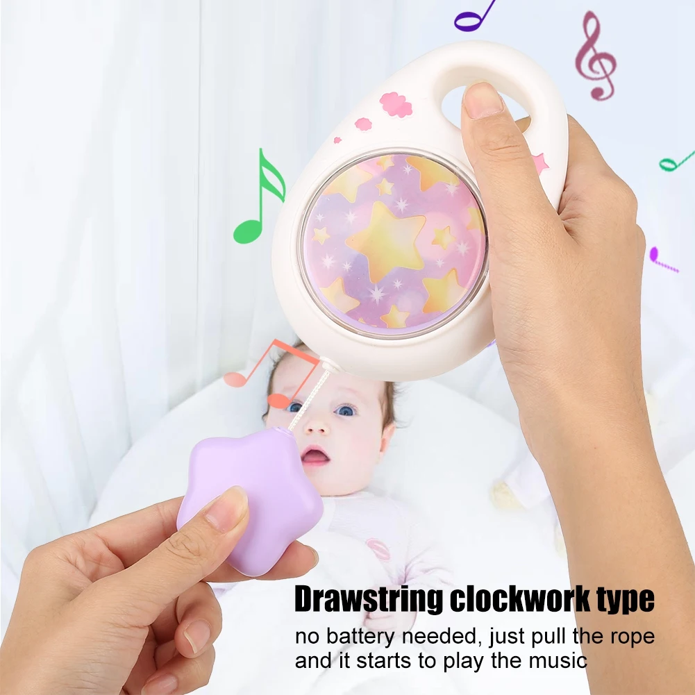 1Pcs Plastic Pull String Clockwork Music Box Toys Pull Ring Cartoon c