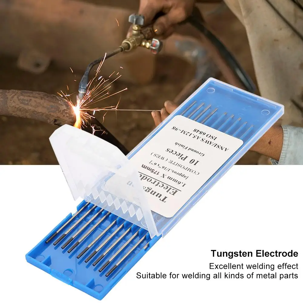Топ 10 шт. вольфрамовый электрод Tig сварочные композитные вольфрамовые электроды 1,6*175 мм