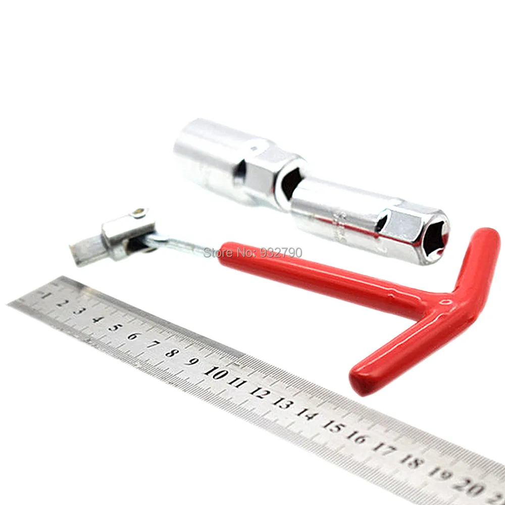 Spark Plug Socket Set Remover Installer 16mm 21mm T-Handle Flexible Spanner Socket Wrench for Spark Plug Insulator Protection