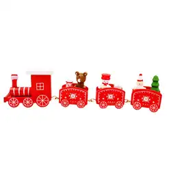 Мультфильм животных форма деревянный с изображением поезда Рождество дома, гостиная, спальня и т. д. DIY людей, украшения