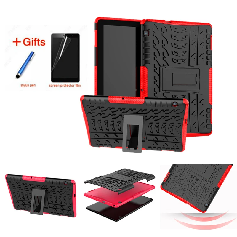 

Case For Huawei MediaPad T5 10 AGS2-W09/L09/L03/W19 10.1" Cover Heavy Duty 2 in 1 Hybrid Rugged Durable Funda Tablet stand Shell