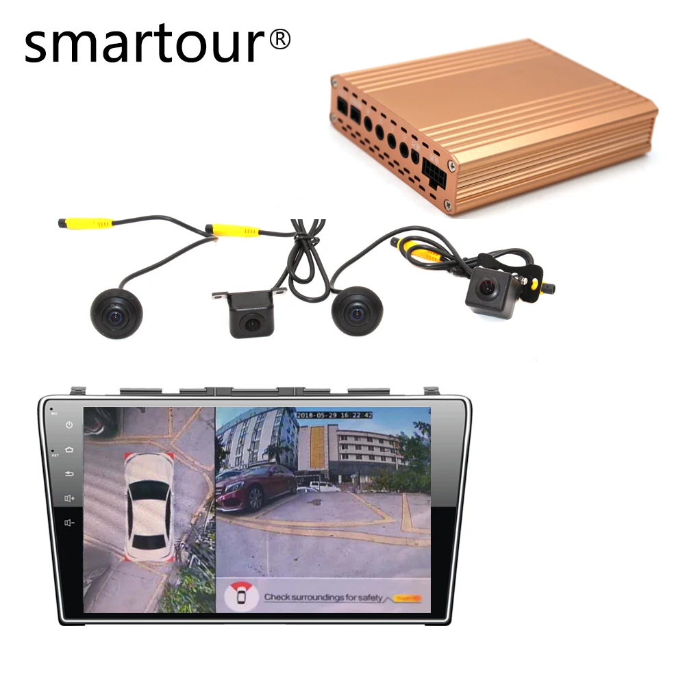 

Car 360 camera panoramic bird's eye view reversing image four-way driving recorder blind zone monitoring starlight night vision