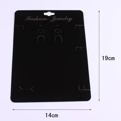 50pcs/lot Kraft Fashion Jewelry Big Card OPP Bag Necklace& Earring 14x19cm Black Paper Hang Tag Jewelry Displays Cards