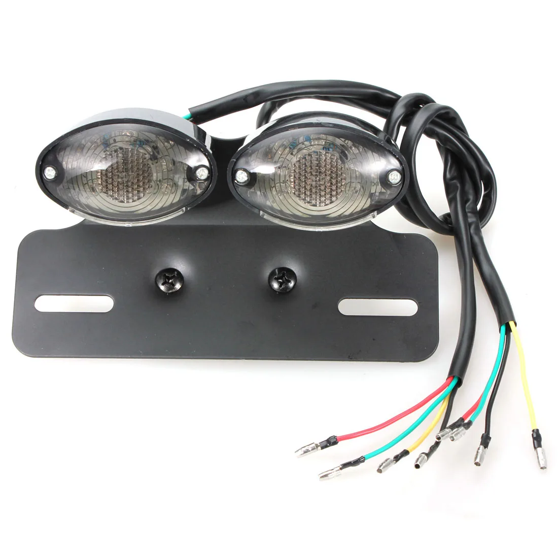 12V Universal Motorcycle License Plate Bracket Brake Running LED Tail