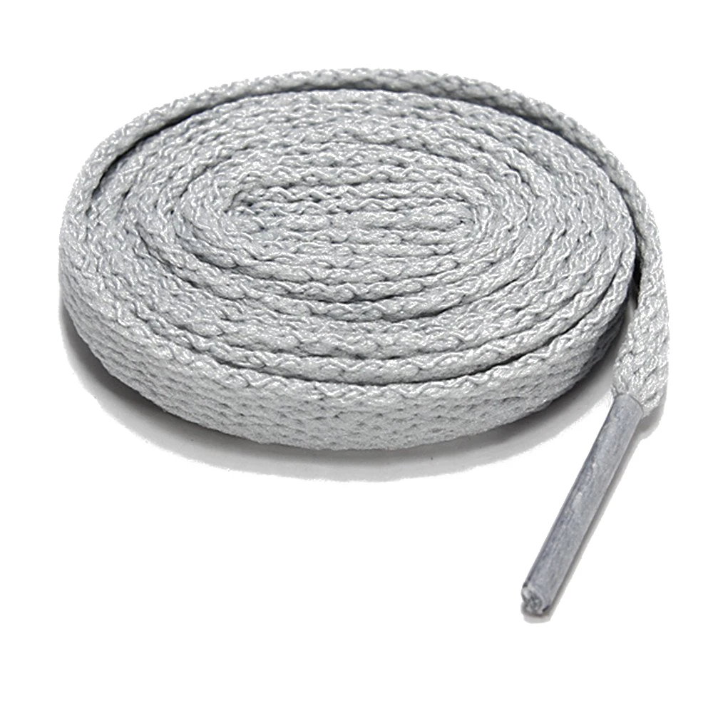 

120cm Shoelaces Flat bootlace Shoebands Shoe Tapes shoelace Straps -Gray
