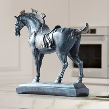 Koń żywiczny posągi akcesoria do dekoracji domu figurki do biura hotel salon kreatywne meble statua konia prezenty