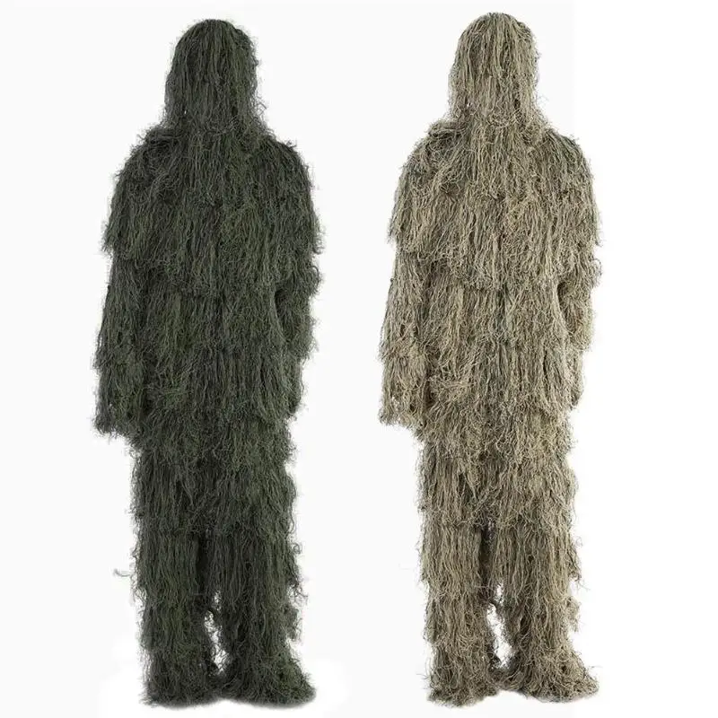 Камуфляжный костюм Ghillie с 3D листьями наружная охотничья одежда для наблюдения за