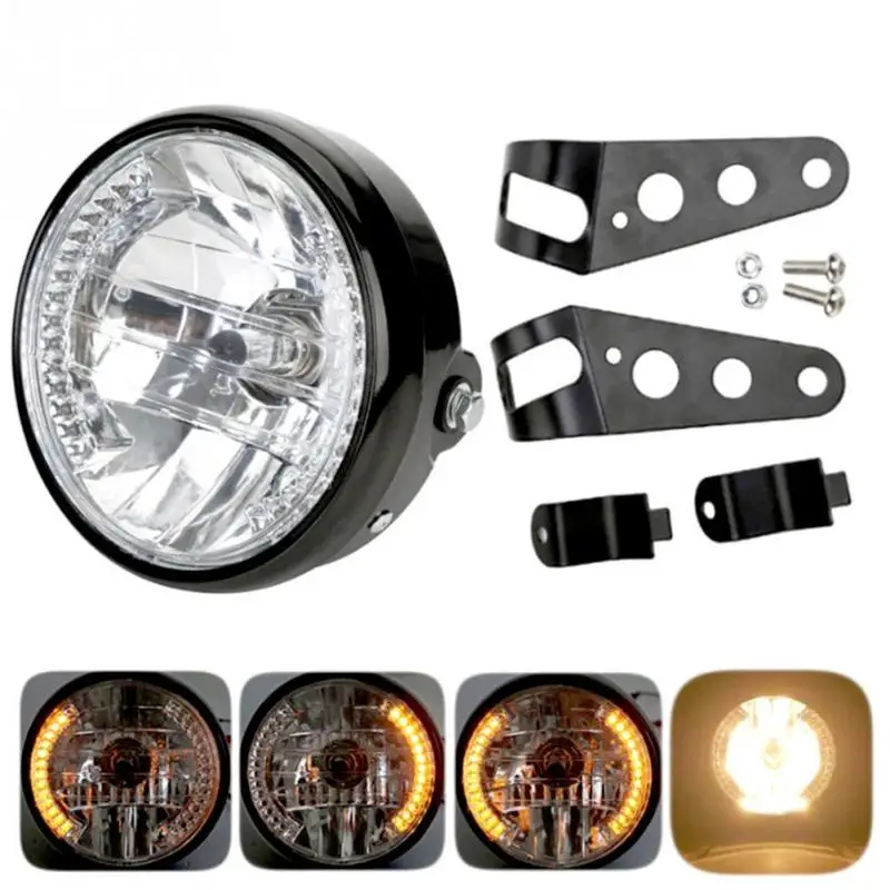 

2019 Auto LED headlights Retro Light Front Bracket Modified Headlight Motorcycle Universal Holder Led