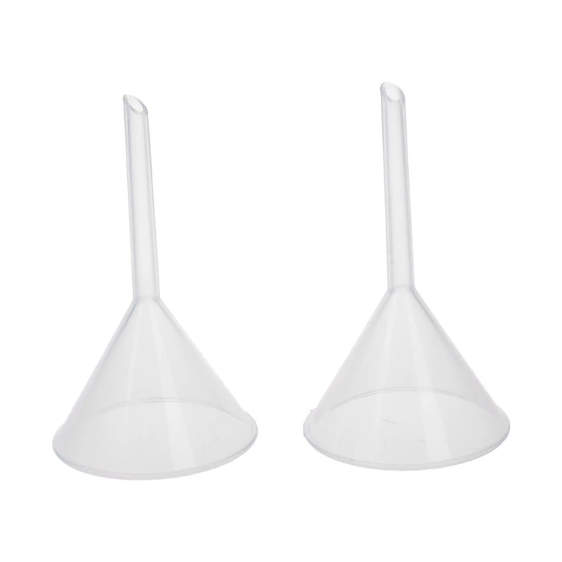 

2 Pcs 60 ml 2 5/9" Mouth Dia Laboratory Clear White Plastic Filter Funnel