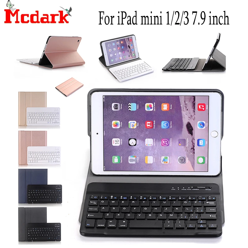 Luxury Tablet Case 7.9 inch For iPad mini 1 2 3 Cover Funda Detachable Bluetooth Keyboard Leather Stand | Компьютеры и офис