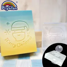 Merry Christmas мыло штамп ручной работы прозрачный Санта Клаус органическое стекло мыло для изготовления рождественское акриловое мыло