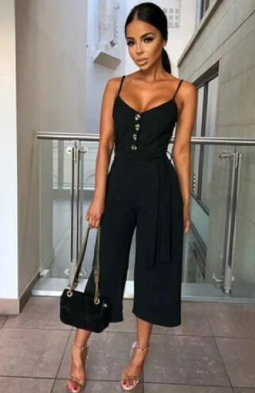 

2019 New Style Women Playsuit V Neck Short Sleeve Jumpsuit Ladies Lacing Summer Casual Loose Playsuit Blue White
