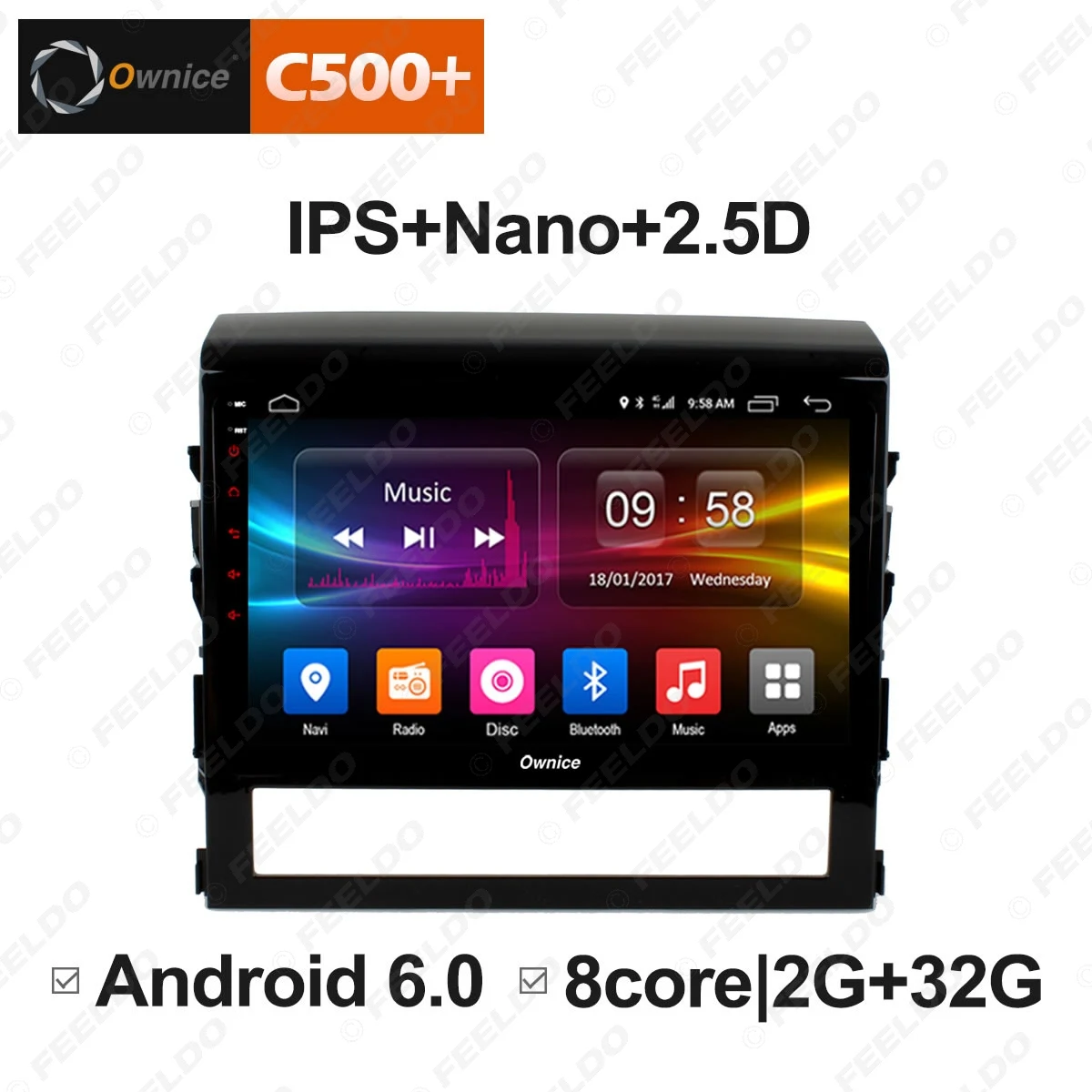 Discount LEEWA 9" 2.5D Nano IPS Screen Android 8.1 Octa Core/DDR3 2G/32G/4G LTE Car Media Player With GPS For Toyota Land Cruiser 2016 2