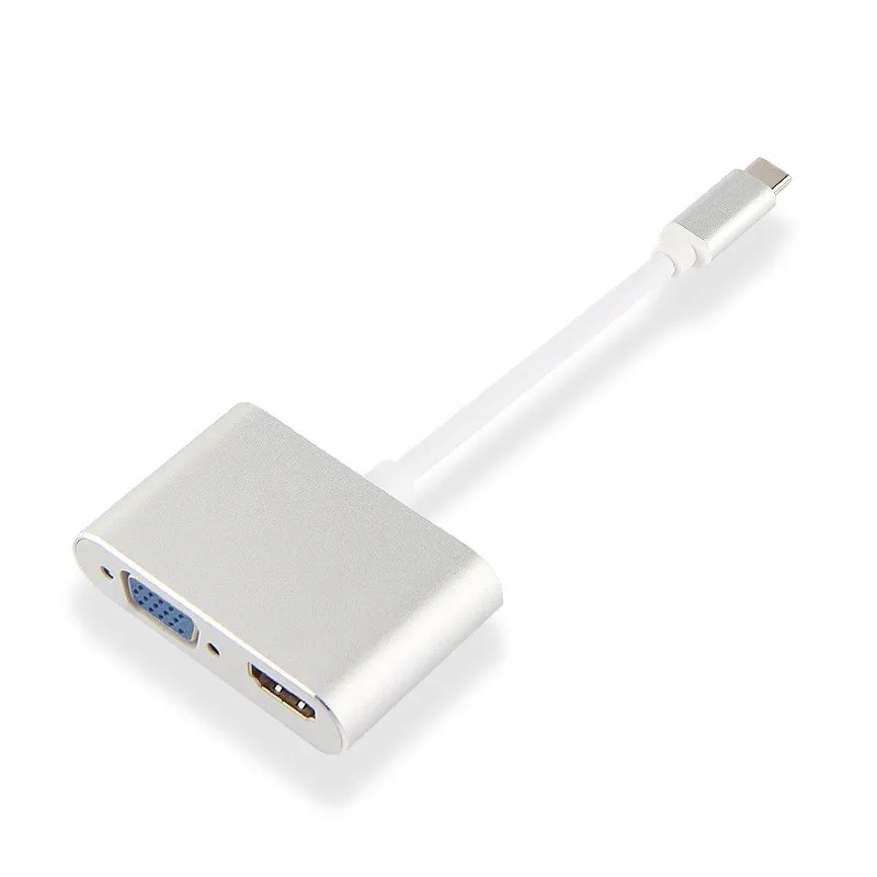 Адаптер конвертер HUWEI USB C в HDMI VGA Женский Кабель концентратор для iPad Pro 11 12 9 дюйма