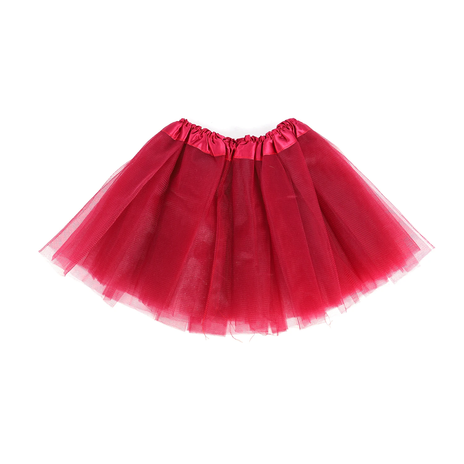 

Tulle Skirt Girls, Underskirt Tulle Skirt Petticoat Short Skirt (Jujube Red)