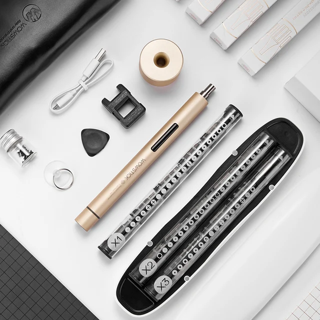 WOWSTICK 1 + прецизионный набор электрических отверток плоский/Крест/специальный/Torx/u-тип отвертка инструмент для ремонта часов телефона