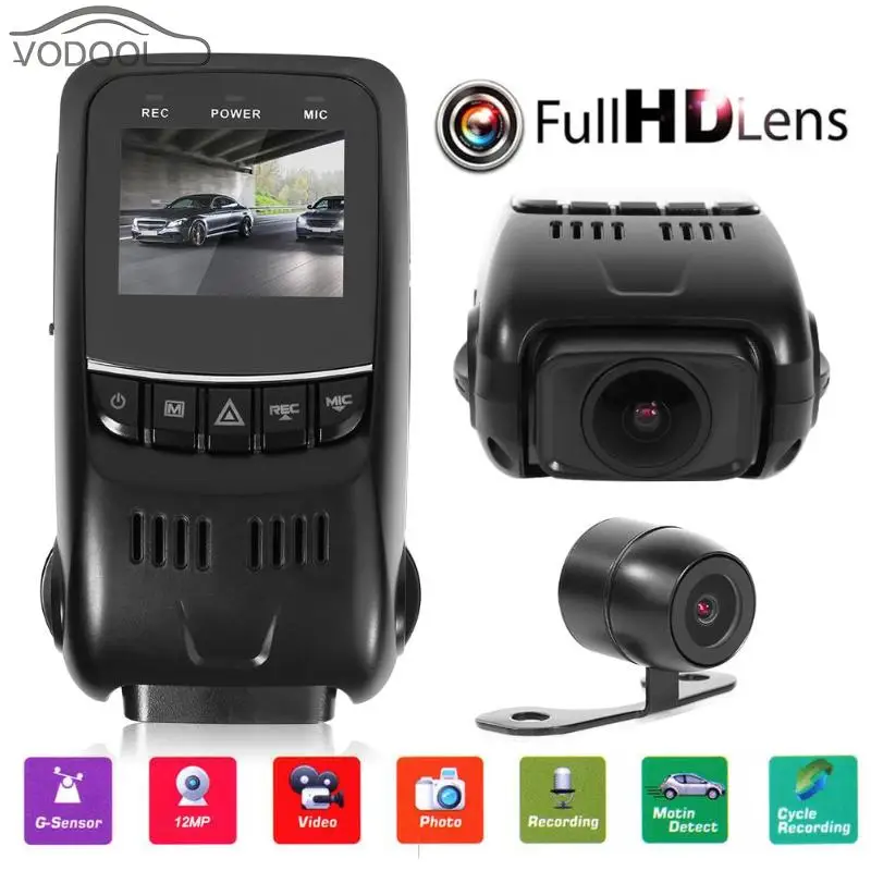 

1.5" 1080P Full 170 Degree Dual Lens WiFi Car DVR Camera Video Recorder Night Vision LDWS Dash Cam With Fatigue Driving Reminder