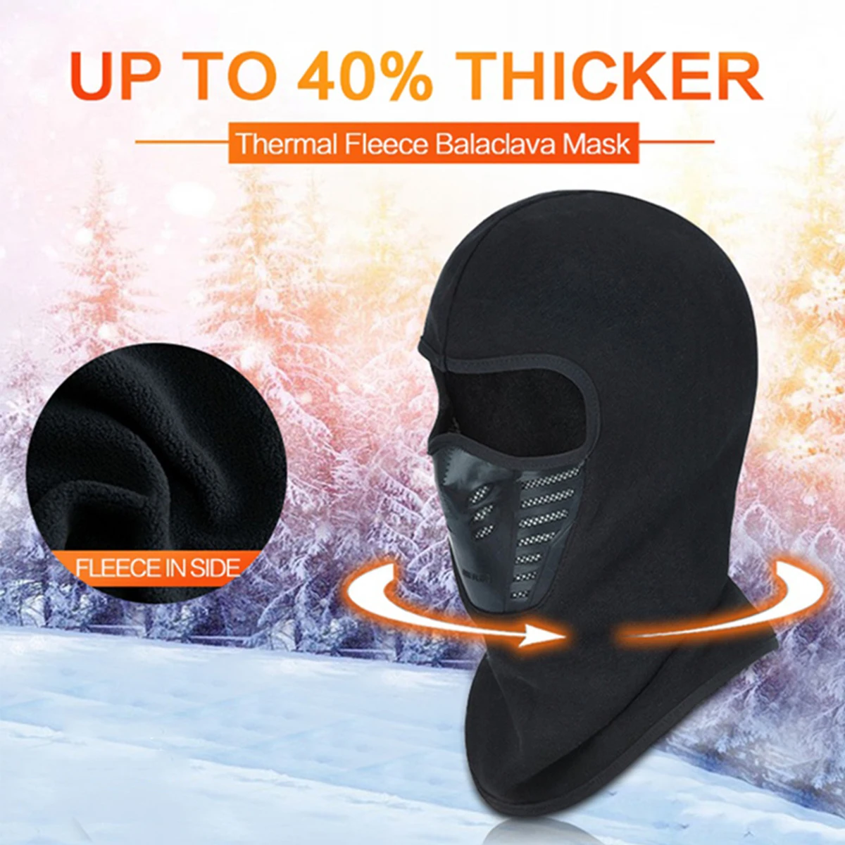 

1pcs Unisex Windprof Face Mask Helmet Hat Beanie Fleece Ski Mask Snowboard Hood Full Face Cover Scarfs Cycling Face Mask Outdoor