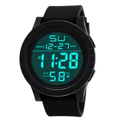 Multi Функция водостойкие электронные спортивные часы светодиодный цифровой Дата Двойной дисплей Спорт на открытом воздухе повседневное