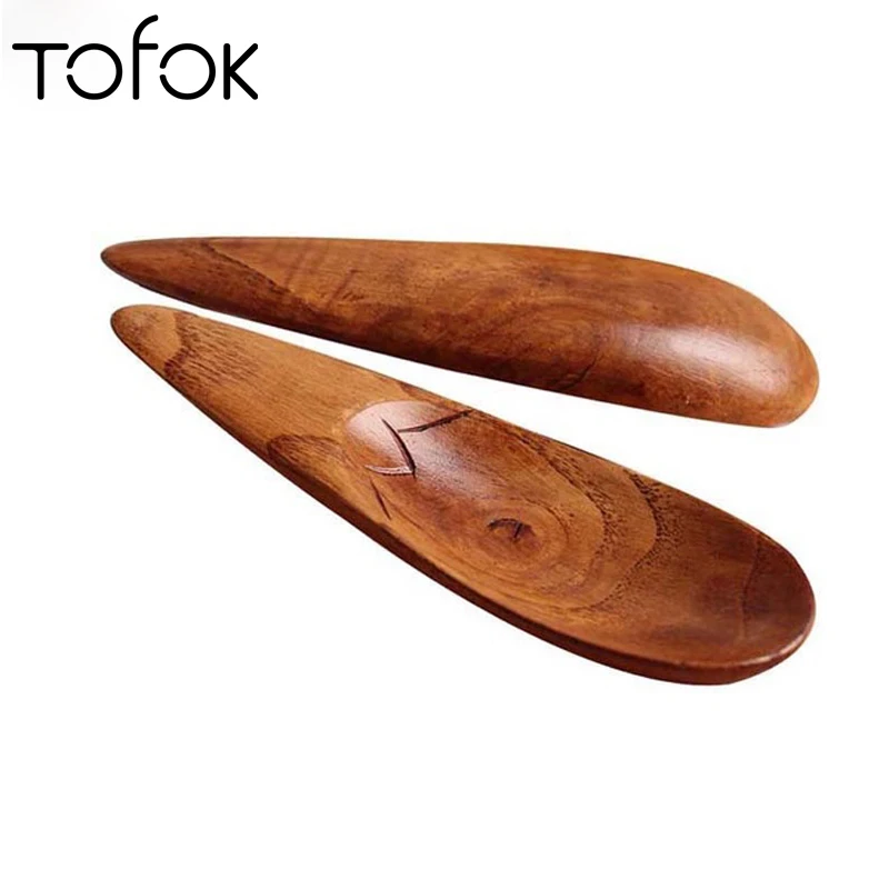 

Tofok Wooden Soup Spoon Seasoning Dessert Scoop Salad Dinner Serving Tool Portable Kitchen Cooking Catering Cutlery Tableware