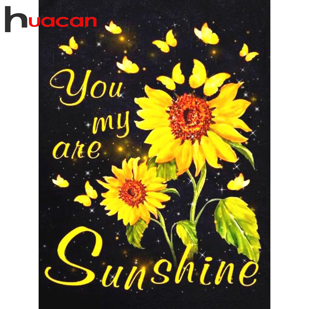 

Huacan 5D DIY Diamond Painting Sunflower Full Square Rhinestone Picture Embroidery Sale Diamond Mosaic Home Decor Drop Ship