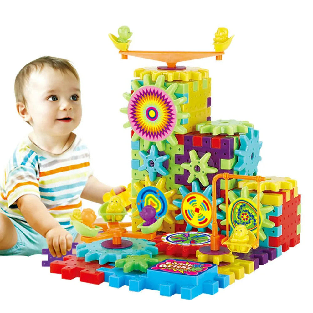 

New 2019 Changeable Model ABS Educational Dynamoelectric Building Block Model Electric Gears 3D Building Kits Toy Gifts