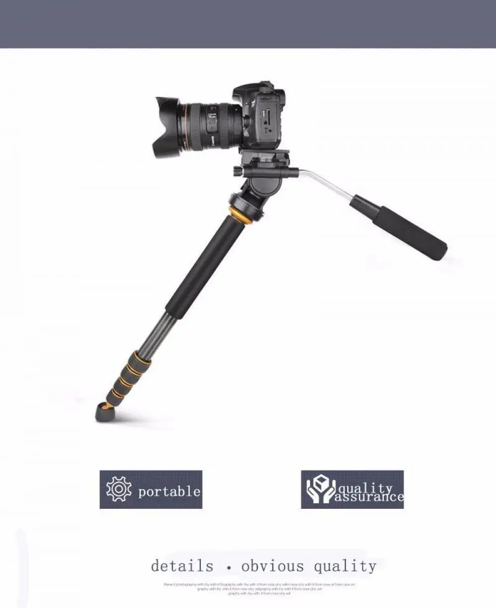 QZSD углерода волокно Q 188C монопод Professional портативный l камера штатив для SLR