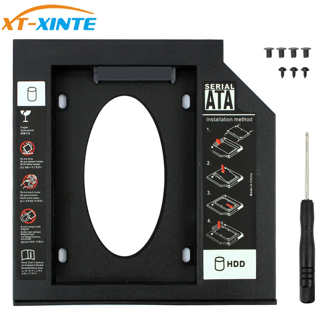

Universal 2nd HDD Caddy SATA 3.0 for 2.5'' 12.7mm / 9.5mm SSD Case Hard Drive Enclosure for Laptop DVD-ROM CD-ROM Optibay