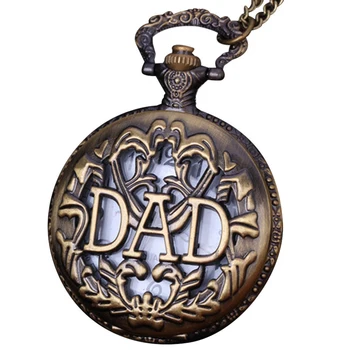 

Korean version of the retro large DAD pocket watch alloy necklace watch pocket watch