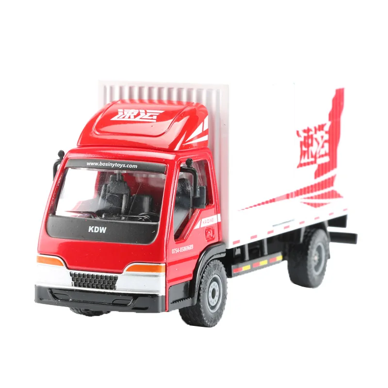 

KDW 1:50 Scale Alloy Box Van Truck Model Toy Transport Vehicle Cargo Truck Lorry Express Car Toys For Children Gift Collection