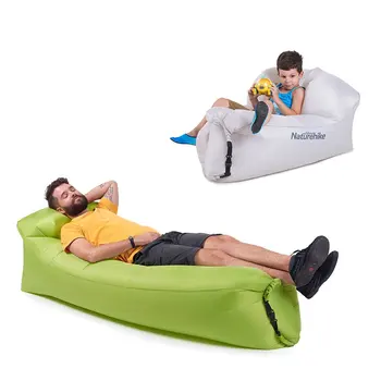 

Outdoor Inflatable Beach Lounger Couch Air Mattresses Hammock with Backrest Portable Air Sofa Chair Bed Indoors Outdoors