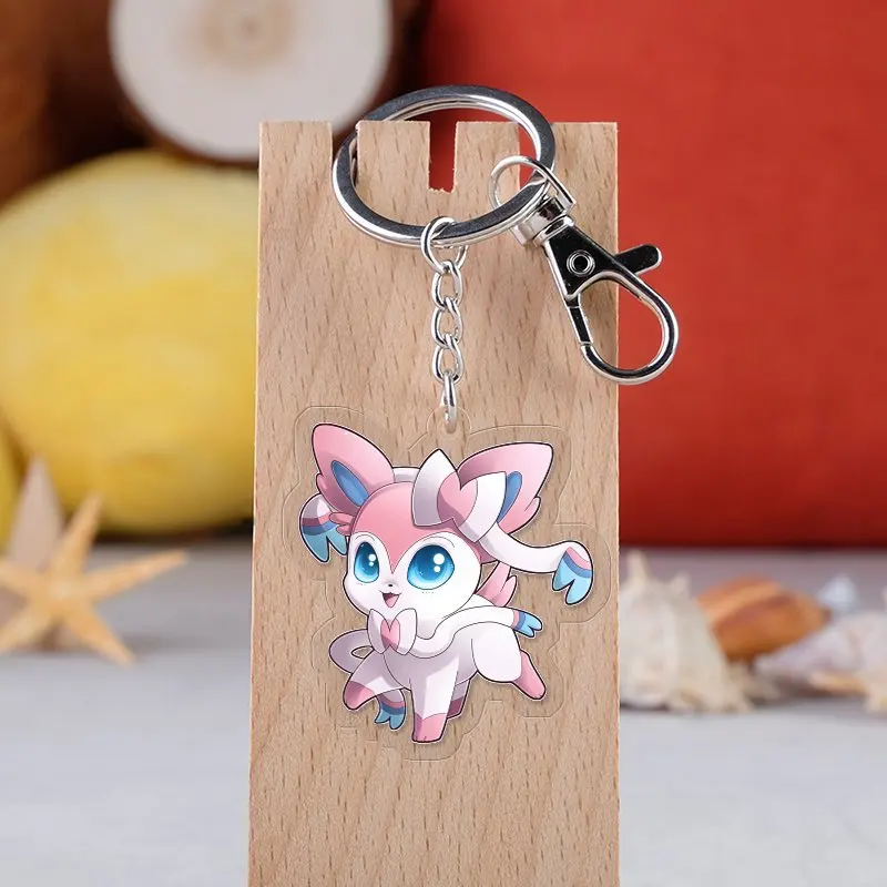 

Anime Pokemon Keychain Japanese Cartoon Pocket Monster Pikachu Car Key Holder Chain Pendants Keyrings Jewelry