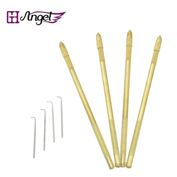 

Angels 4pcs Professsional Lace Wig/Toupee Ventilating Holder+4pcs Hook Ventilating Needles Kit for Make Repair Lace Wig Hook Set