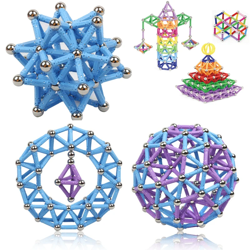 

200/100/50pcs Magnetic Designer Building Blocks Toys Similar Building Kit Toys Playing Magnetic Toy Bricks For For Children Kids