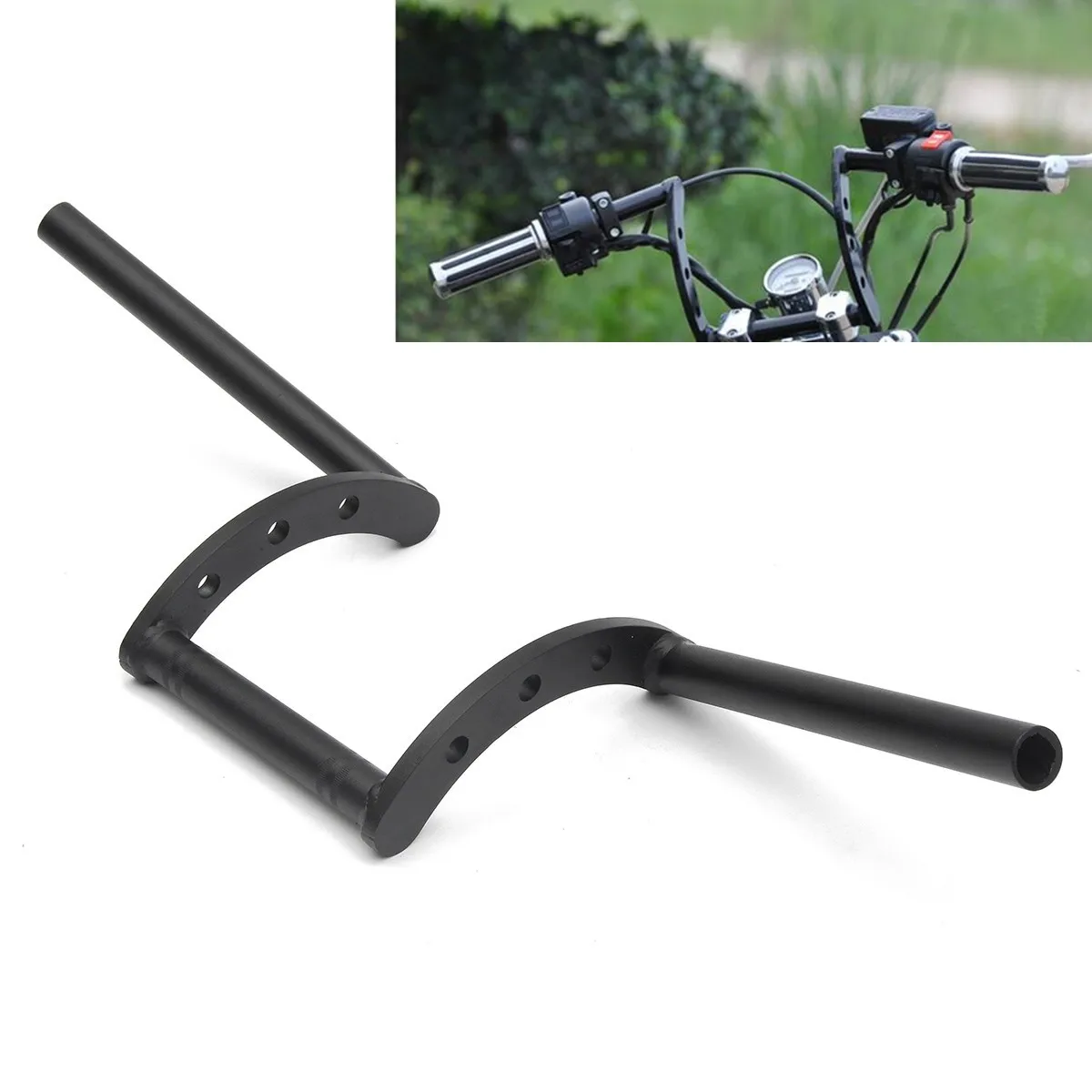

Motorcycle Retro Handlebar Handle 1" 25mm Metal Drag Strip Motorbike Z-shaped Handle bar For Harley Motor Frames Fittings