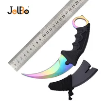JelBo Fixed Blade Knife CS GO Counter Strike Tactical Claw Karambit Knife Survival Camping Hunting Tactical Knife Hand Tools yalku knife handmade hunting karambit cs go never fade counter strike tactical knife claw karambit neck knife real combat