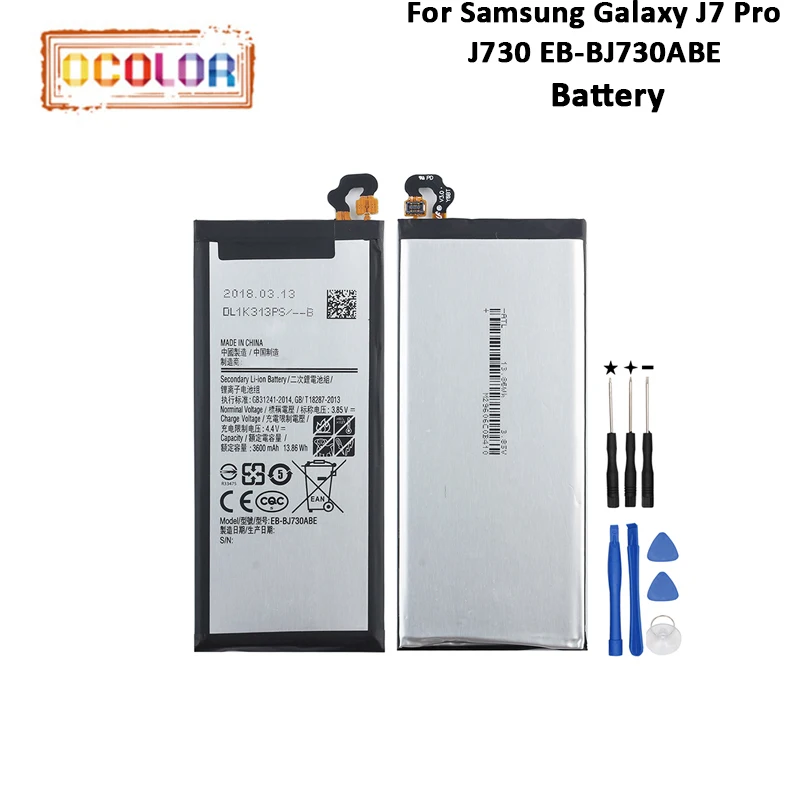 Ocolor для samsung Galaxy J7 Pro J730 EB-BJ730ABE Батарея 3600 mAh заменить Bateria Аккумулятор длительным