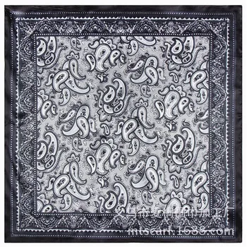 

New Arrival!60*60cm Euro Brand Style Women Silk Square Scarf Cashews Retro Style Fashion Tied Bag Handle Scarf High Quality