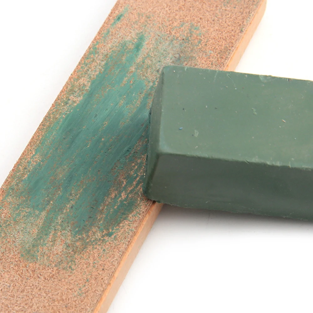 

1 Pc Useful Leather With Green Dual Sided Razor Compounds Kit Set Strop Blade Compound Sharpener Polishing Tool